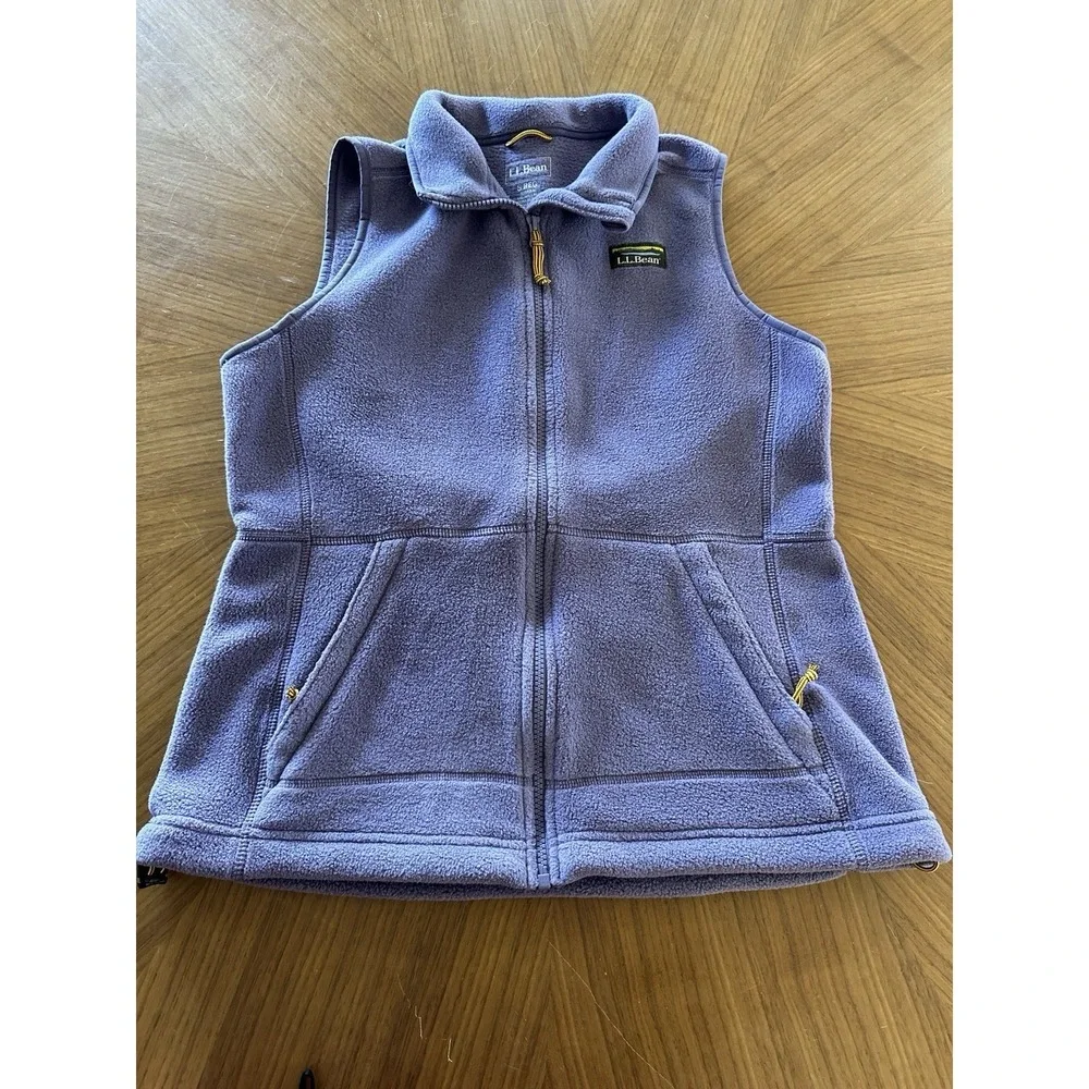 LL Bean Mountain Classic Women's S Fleece Vest Purple Lavender Full Zip Pockets - Picture 8 of 10